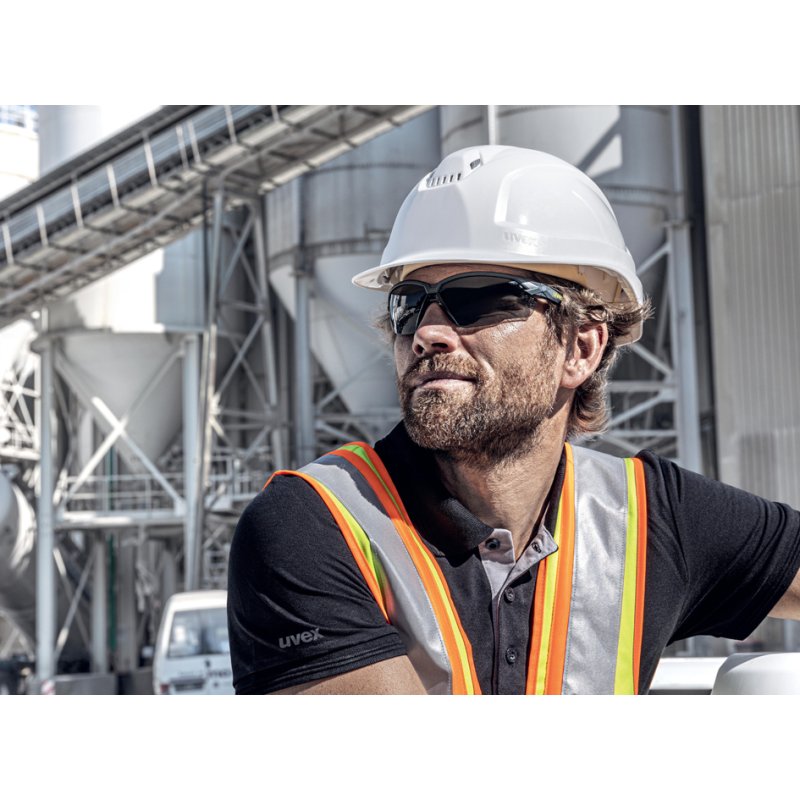 uvex suXXeed safety glasses, grey lenses, anthracite/lime, 27 g