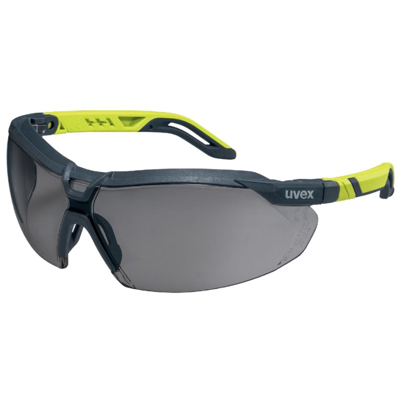 uvex safety glasses i-5, grey lenses, anthracite/lime, 29 g