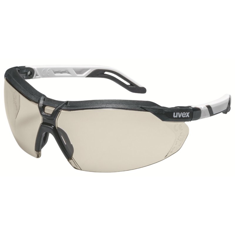 uvex i-5 safety glasses, CBR65 tinted lenses, black/white
