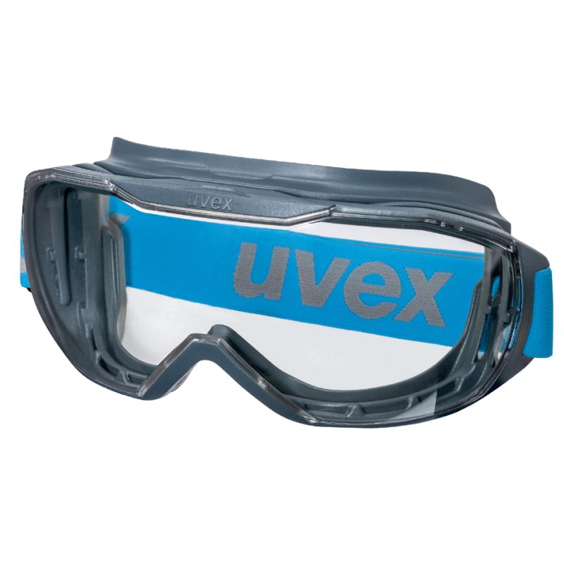 Uvex Megasonic lunettes de sécurité, verre clair, anthracite/bleu, UV400
