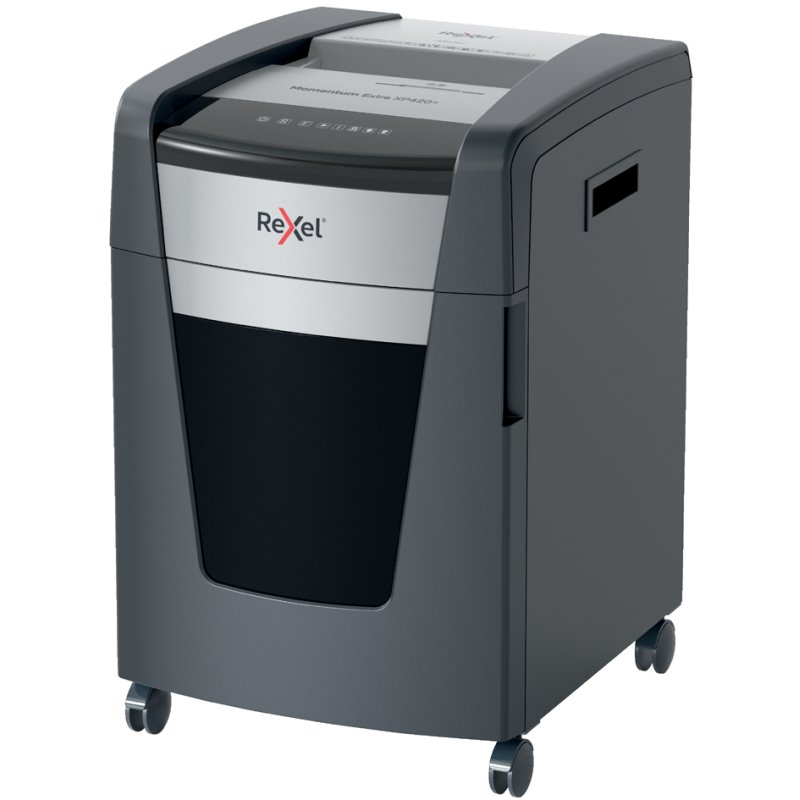 Rexel Momentum Extra XP420+, black/silver, shredder, P-4, 20 sheets, 60 litres