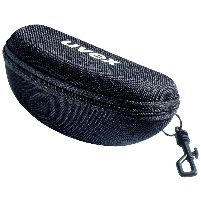 uvex étui à lunettes hardcase, noir, intérieur doux, avec pince de lanière