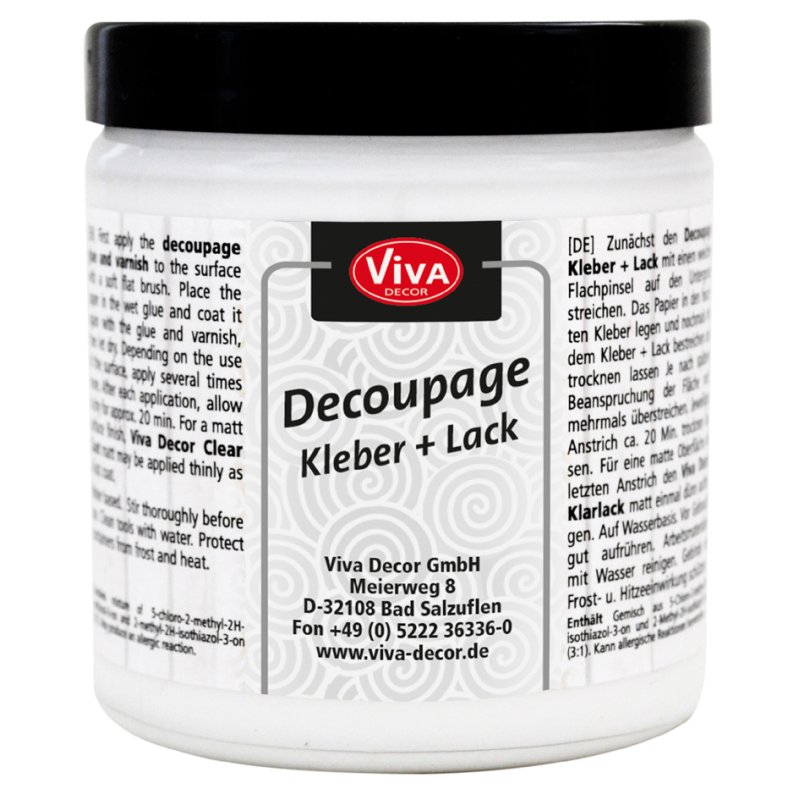 Viva Decor colle et vernis découpage, transparent, 250 ml
