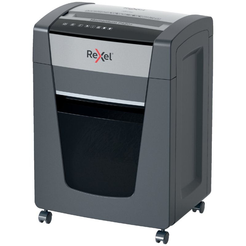 Rexel papiervernietiger Momentum P420+, zwart/zilver, 20 vel, 30 liter