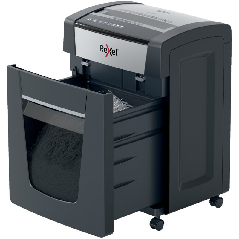 Rexel papiervernietiger Momentum P420+, zwart/zilver, 20 vel, 30 liter
