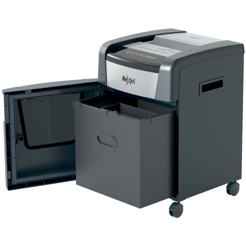 Destructeur de documents Rexel Momentum Extra XP418+, 18 feuilles, 45 litres, noir/argent