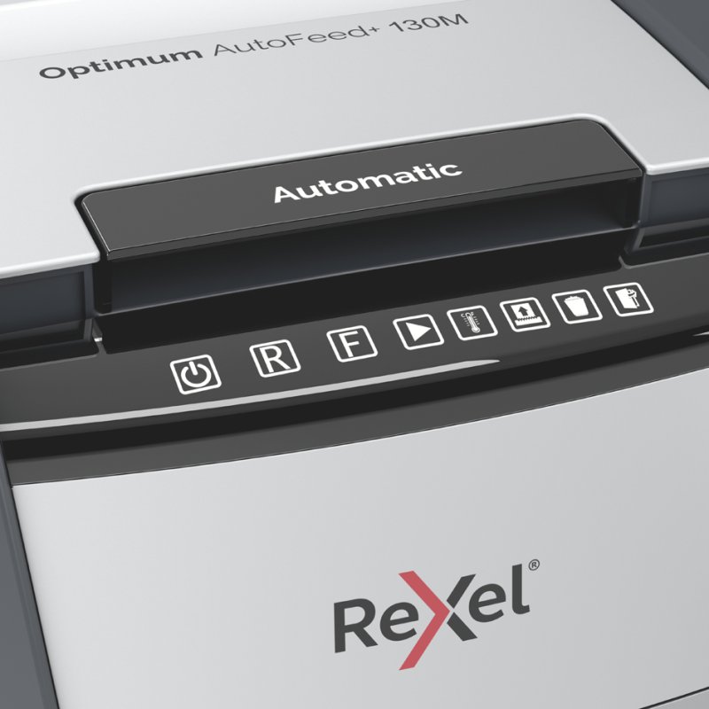 REXEL Optimum AutoFeed+ 130X paper shredder, 130 sheets, black