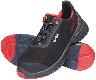 uvex 1 G2 veiligheidsschoenen S1P, zwart/rood, maat 48