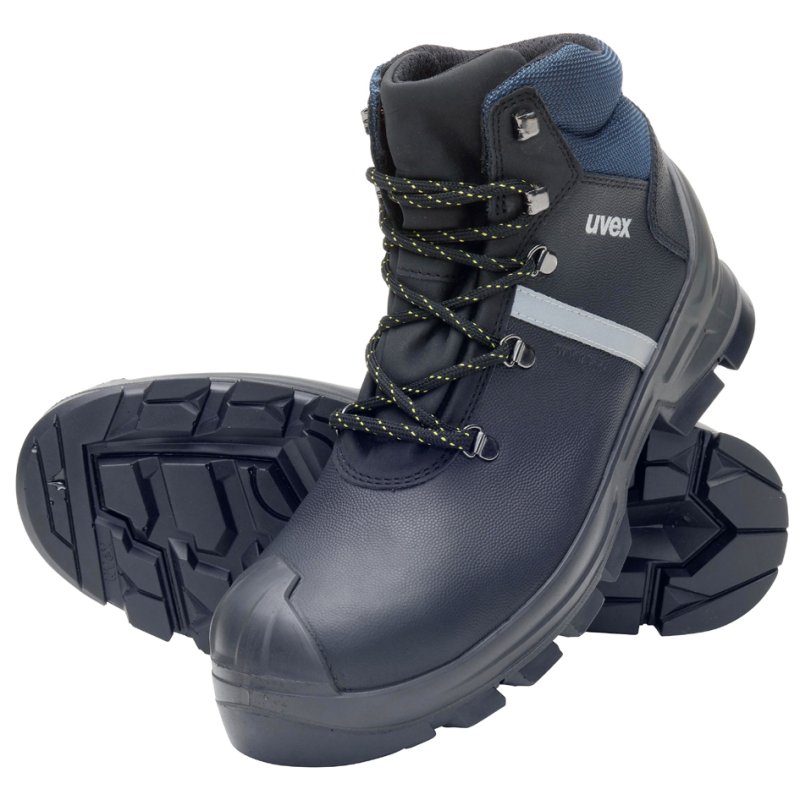 uvex 2 construction chaussures de sécurité S3, noir/bleu, taille 36