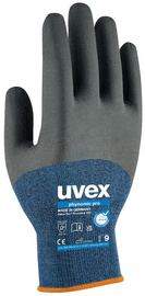 uvex werkhandschoen phynomic pro, blauw/antraciet, maat 7, 10 paar