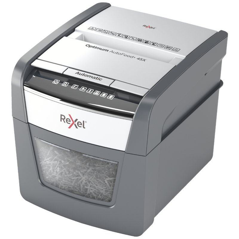 REXEL destructeur de papier Optimum AutoFeed 45X, 4 × 28 mm confettis, 45 feuilles, P-4