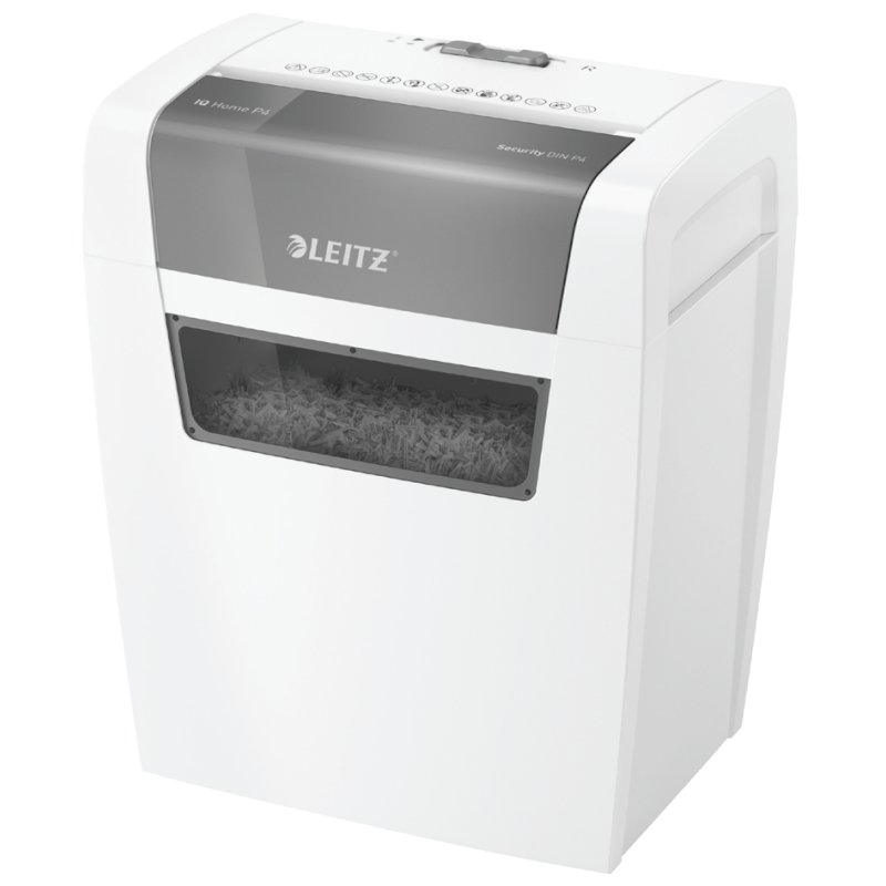 LEITZ papiervernietiger IQ Home P-4, 4×28 mm, wit