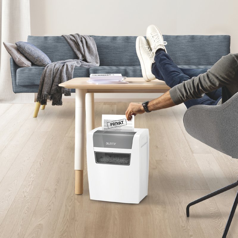 LEITZ papiervernietiger IQ Home P-4, 4×28 mm, wit