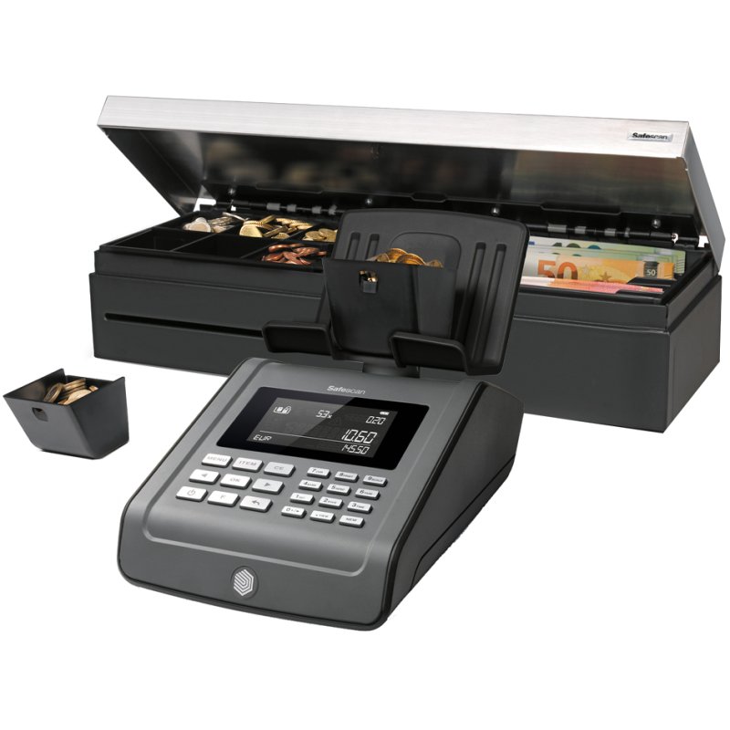 Safescan muntenbekers-set 4617CC, weegbaar, 8-delig, zwart