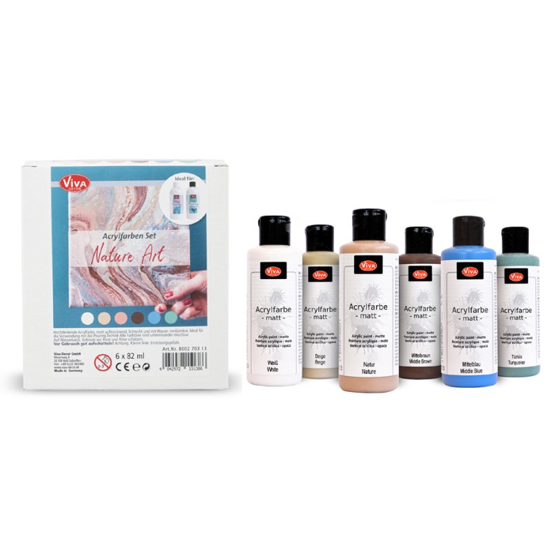 Viva Decor acrylverf set Nature Art, 6-delig, 6x 82 ml