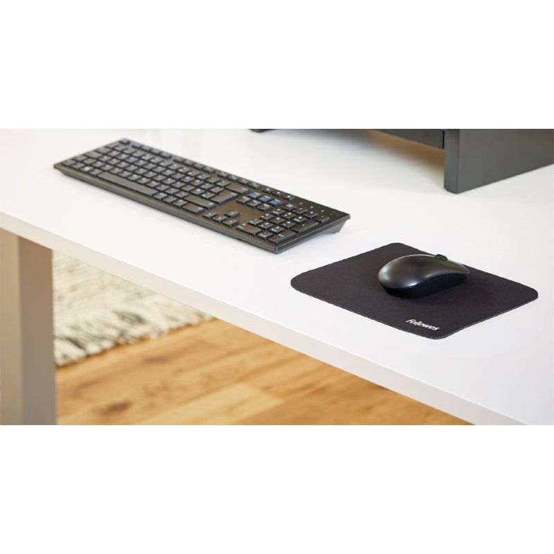 Fellowes gerecyclede muismat, zwart, 229×203 mm, antislip