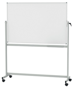 MAUL mobiel whiteboard, draaibaar, 200×100 cm, grijs