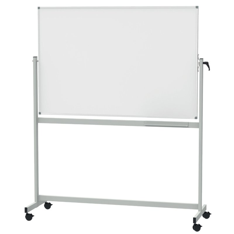 MAUL tableau blanc mobile pivotant, inscriptible des deux côtés, 220×120 cm