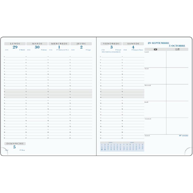 EXACOMPTA agenda SAS 22 Non Stop, 225 × 185 mm, 1 week per 2 pagina's, pak van 3 stuks