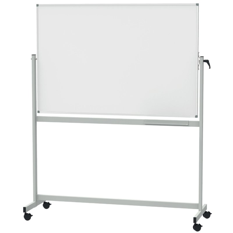 MAUL tableau blanc mobile MAULstandard, pivotant, émaillé, 120×90 cm