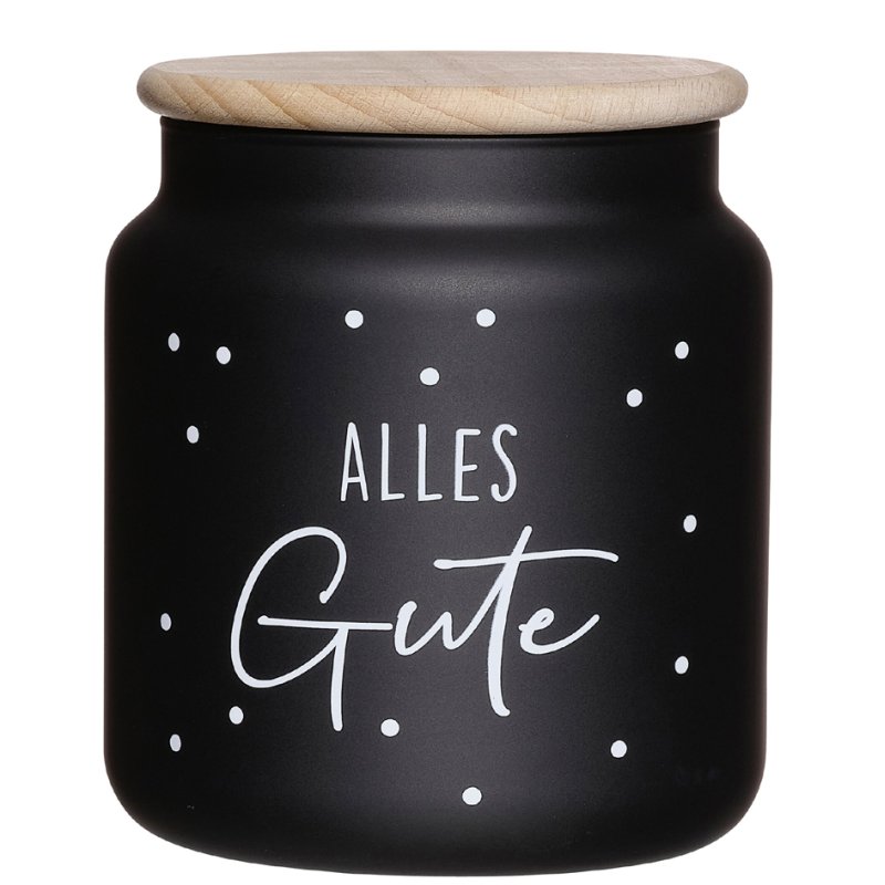Ritzenhoff & Breker boîte à biscuits KEKSDOSE, verre noir, 1,1 litre