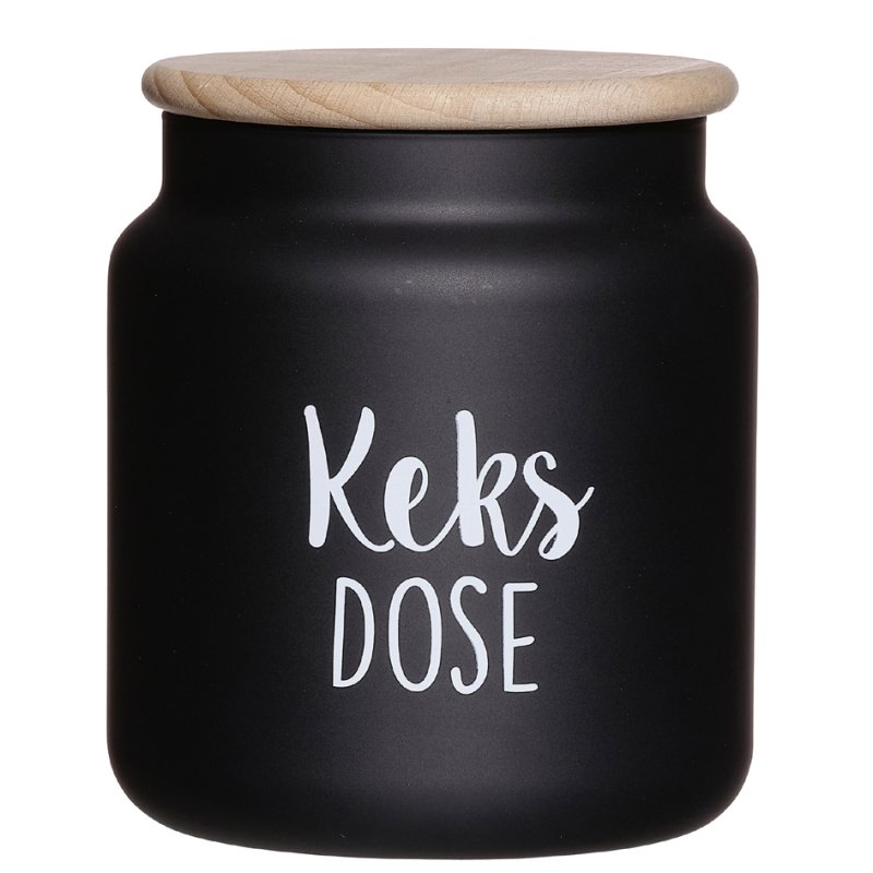 Ritzenhoff & Breker boîte à biscuits KEKSDOSE, verre noir, 1,1 litre