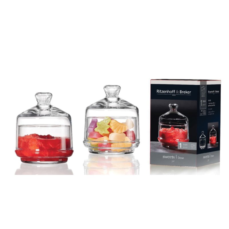 Ritzenhoff & Breker pot de stockage Sweets, verre, 285 ml, 80×120 mm