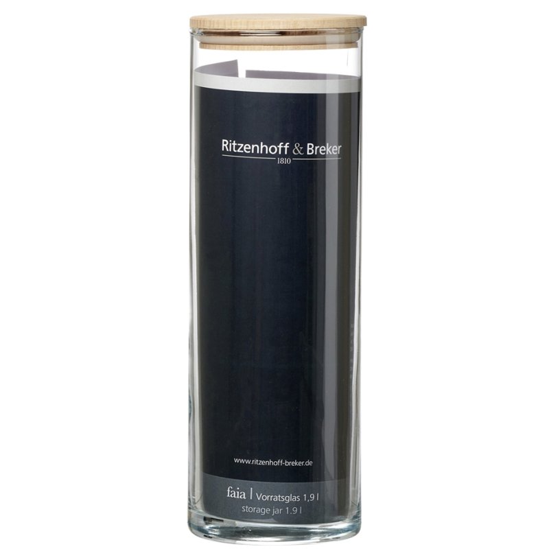 Ritzenhoff & Breker pot de stockage FAIA rond, 1,9 litre, verre, 3 pièces