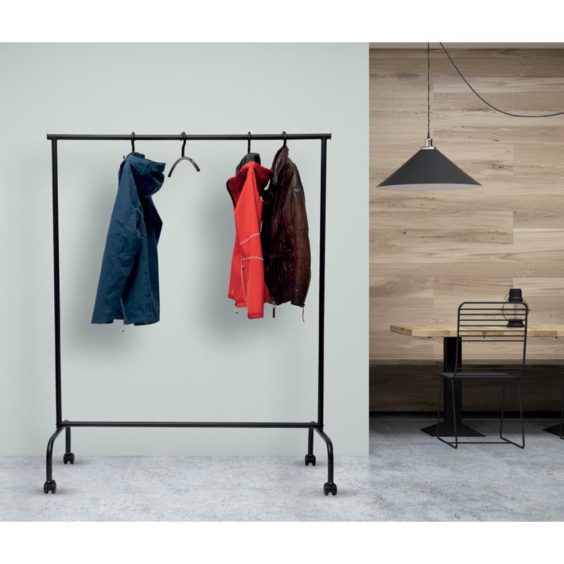 MAUL vestiaire mobile, noir, 1260×500×1510 mm, 40 vêtements