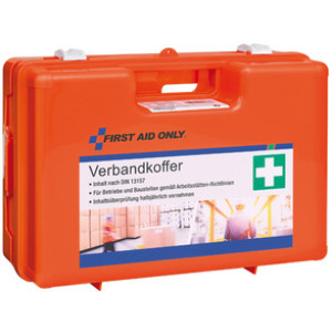 FIRST AID ONLY bedrijfsverbandkoffer Standard DIN 13157, oranje, 335×124×245 mm