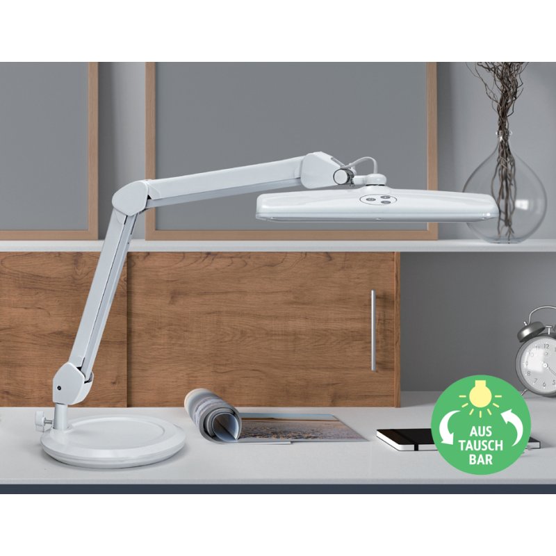 MAUL LED desk lamp MAULintro, dimmable, white, base stand