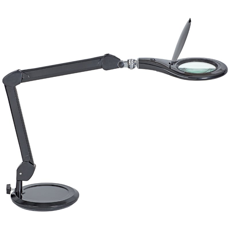MAUL Lampe loupe LED MAULmakro, pied de support, noir, 3 dioptries