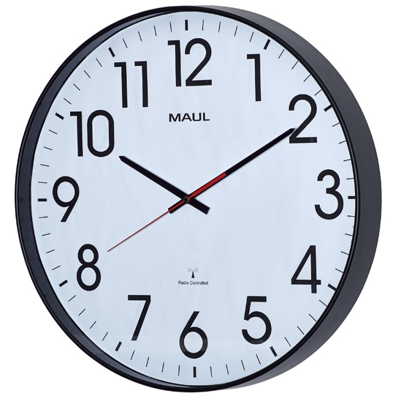 MAUL horloge mural radiopiloté MAULclimb, noir, 470 mm