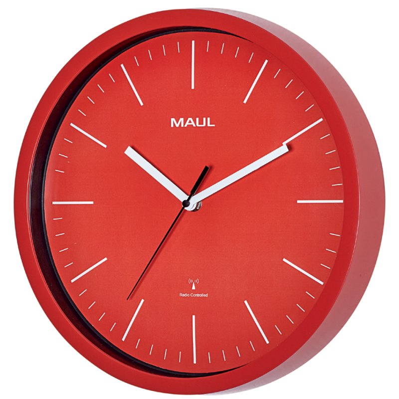 MAUL horloge mural radio-piloté MAULjump, bleu, diamètre 305 mm