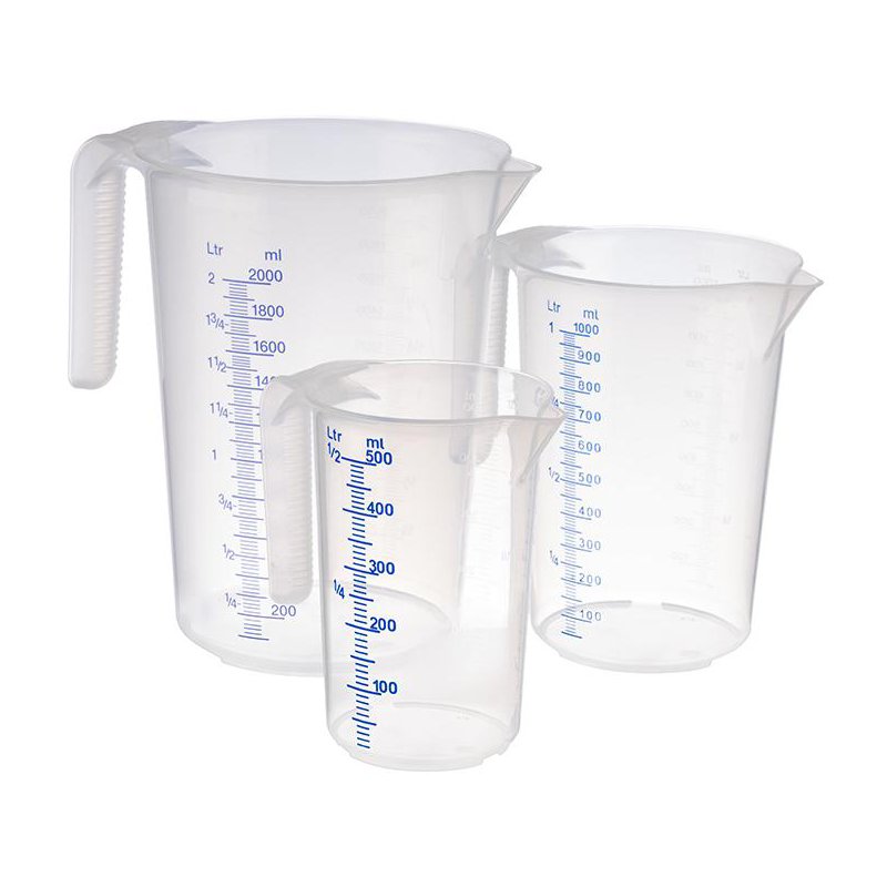 APS gobelet doseur EMPILABLE, transparent, 0,5 litre, polypropylène