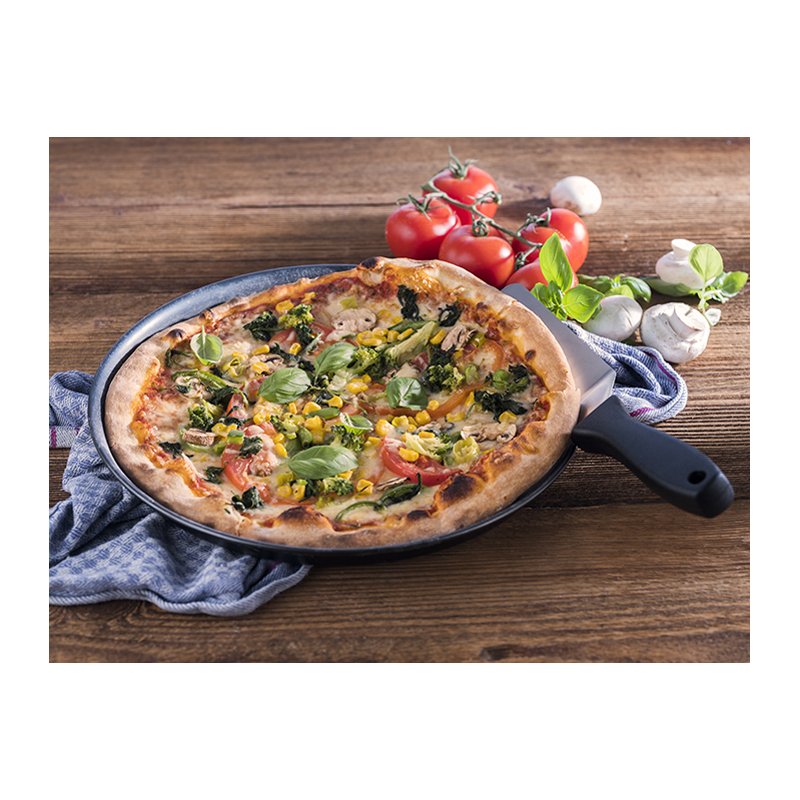 APS plateau à pizza, noir, 300 mm, résistant à la chaleur jusqu'à 360°C