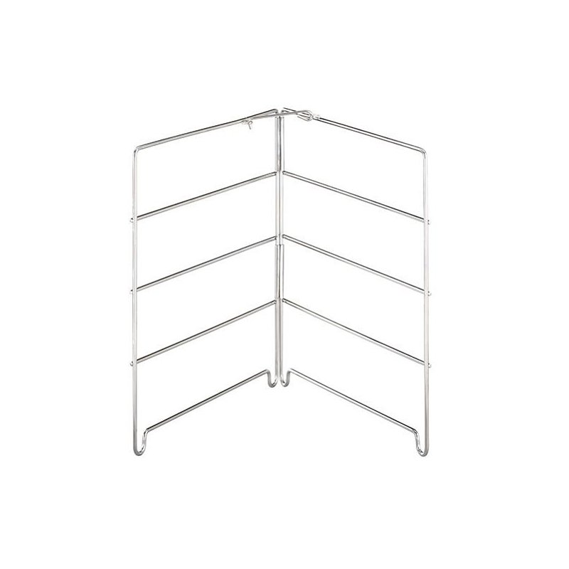 APS support pour 4 plateaux à pizza, acier inoxydable, pliable, 260×250×260 mm