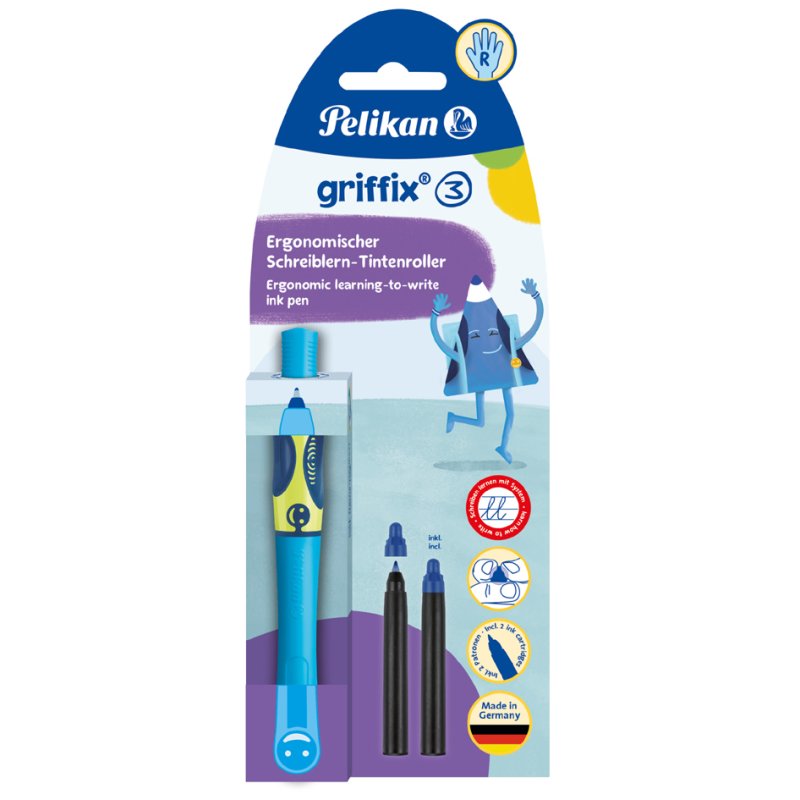 Pelikan griffix stylo d'apprentissage Sweet Berry, gaucher, baies/bleu clair, ergonomique