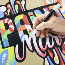 STAEDTLER Lumocolor acrylmarker, zwart, permanente inkt, 2,4 mm