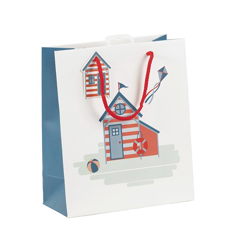 Clairefontaine sac cadeau Dieppe, format moyen, papier couché 210 g/m², cordon rouge