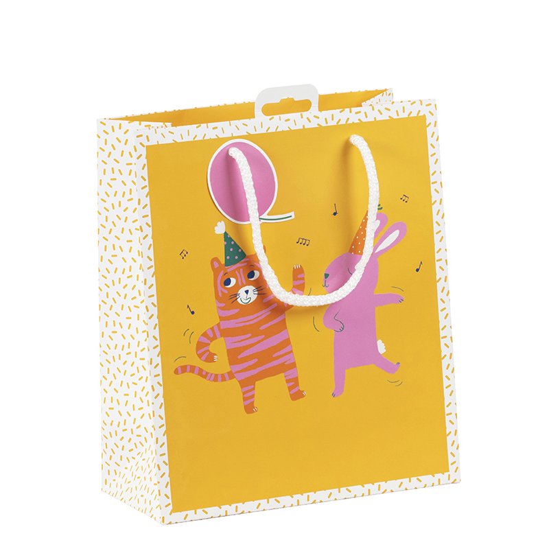 Clairefontaine sac cadeau Good vibes petit, 215×102×253 mm, cordon blanc