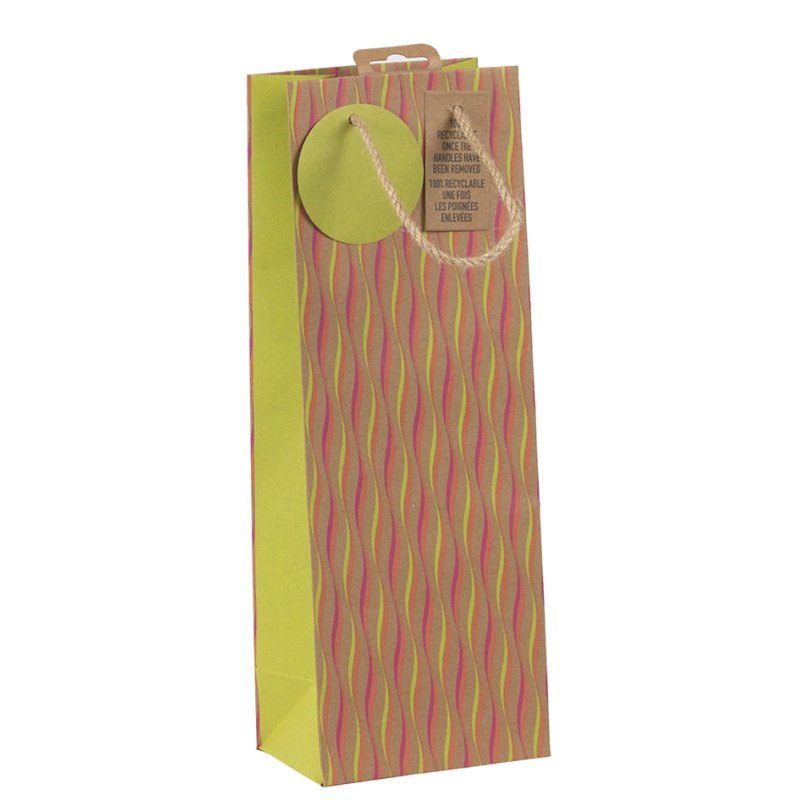 Clairefontaine fleszak Neon kraftpapier, 127×90×355 mm, draagkoord