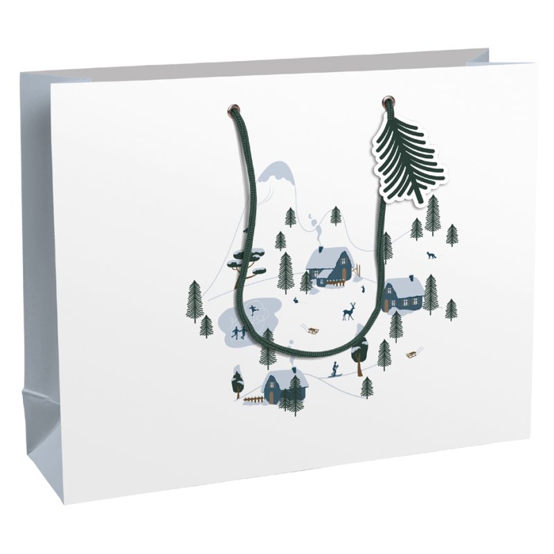 Clairefontaine kerstcadeauzakje Winter, klein, 215×102×253 mm, beschichtet papier