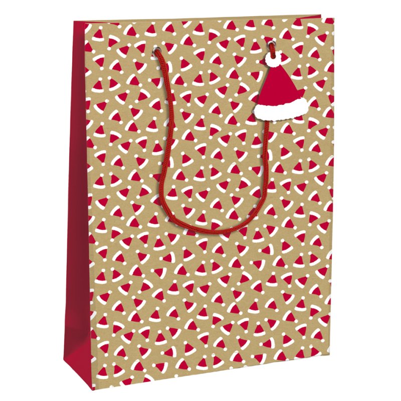 Clairefontaine sachet cadeau Noël Pain d'épices, petit, papier kraft, 215×102×253 mm