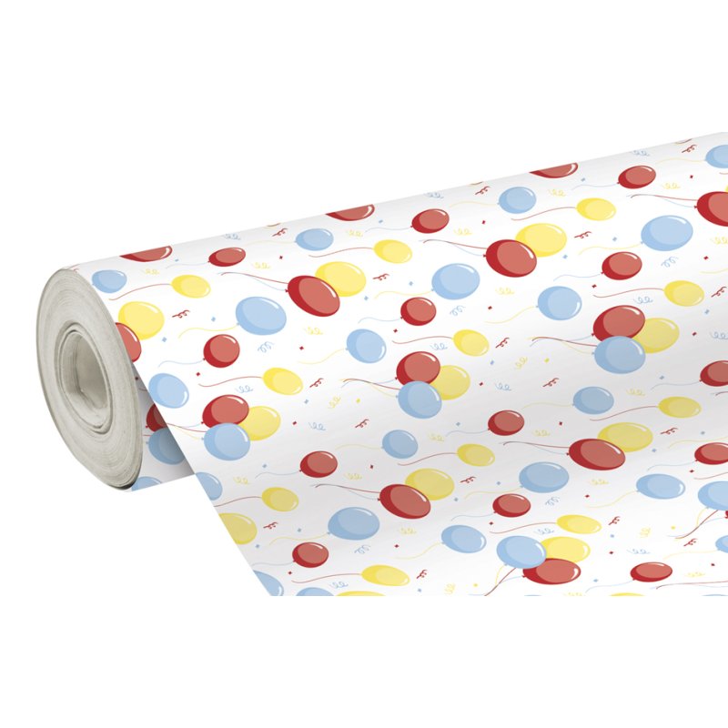 Clairefontaine papier cadeau ballons, rouleau secare, 700 mm × 50 m