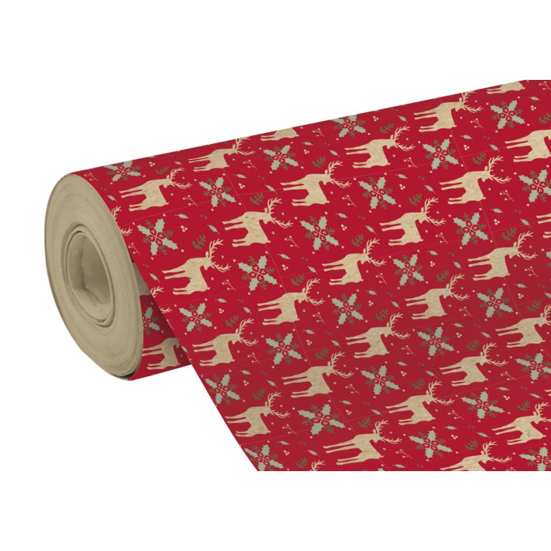 Clairefontaine papier cadeau Étoiles dorées, papier kraft 70 g/m², 700 mm × 50 m