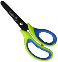 Läufer ergonomische schoolschaar, 130 mm, groen/blauw, rechtshandig