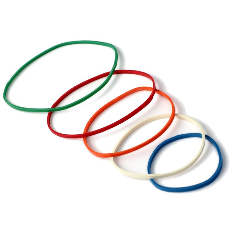 Läufer Rubber band assortment RONDELLA, 30-60 mm, assorted colours, 95 pieces