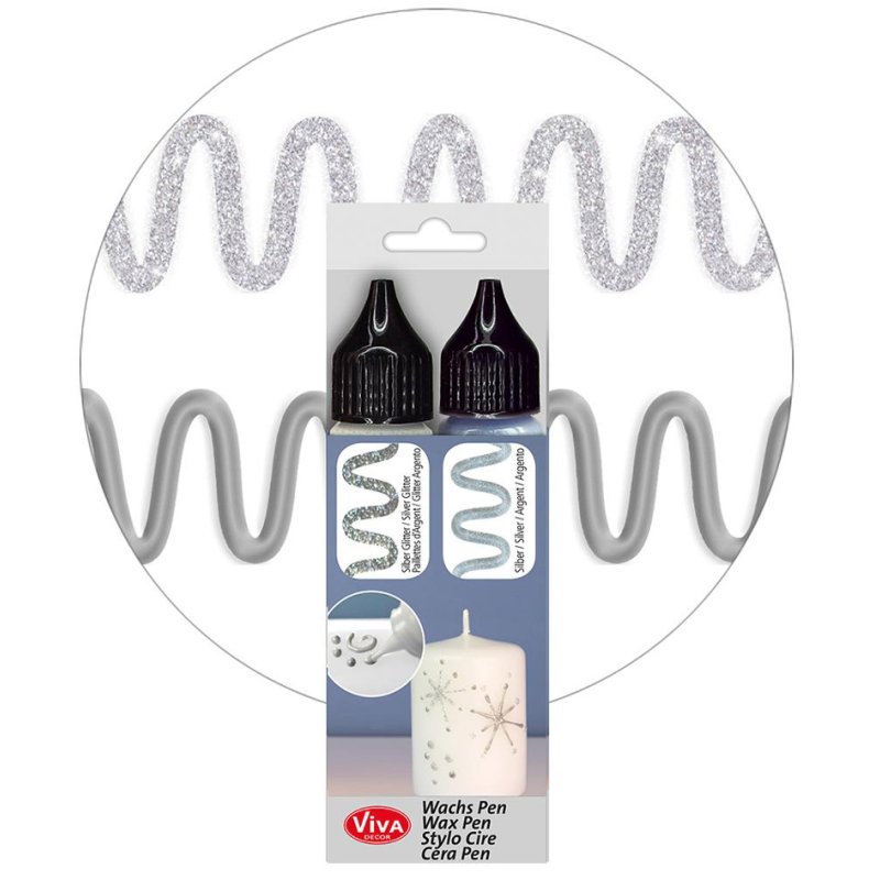 Viva Decor ensemble stylo cire bougie, or, 28 ml, 2 pièces
