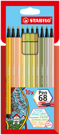 STABILO viltstiften Pen 68, 1,0 mm, diverse kleuren, 18 stuks
